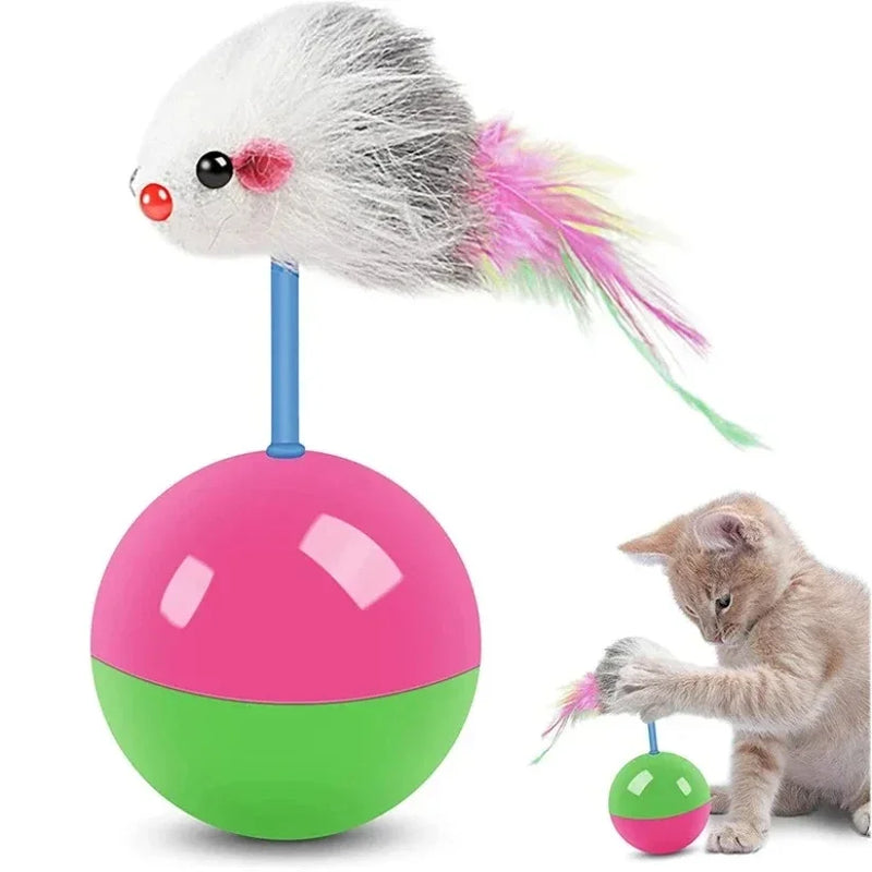 New Cat Toys Set Teasing Mouse Not Tumbler Fun High Interactive Pet Supplies for Cats And Dogs