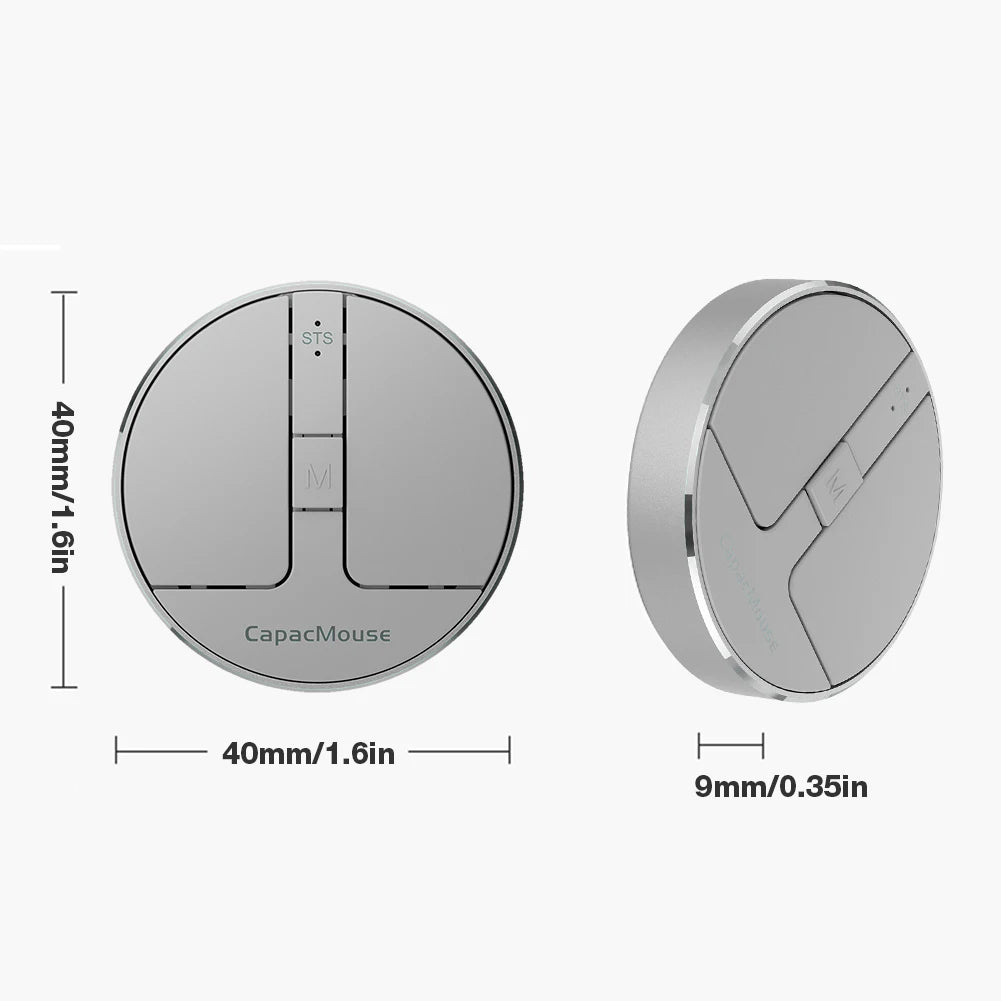 3 Mode BT 5.2/2.4G/USB Computer Mouse 3 Adjustable DPI Wireless Mice Rechargeable Mini Capacitive Mouse With USB Receiver For PC