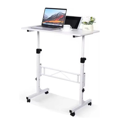 Mobile Stand Up Desk with Wheels Oversized Table Adjustable Height Large Laptop Desk Portable Study Desk for Dormitory Student