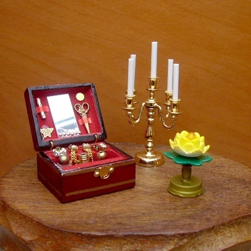 1/12 Dollhouse Miniatures Jewelry Box /Doll House Accessory Room Decor