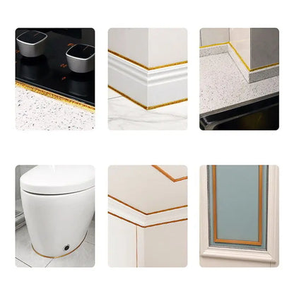 Ceramic Tile Gap Tape Kitchen Bathroom Waterproof Beautiful Seam Self-Adhesive Sticker Wall Floor Gap Line Decorative Strip 6M