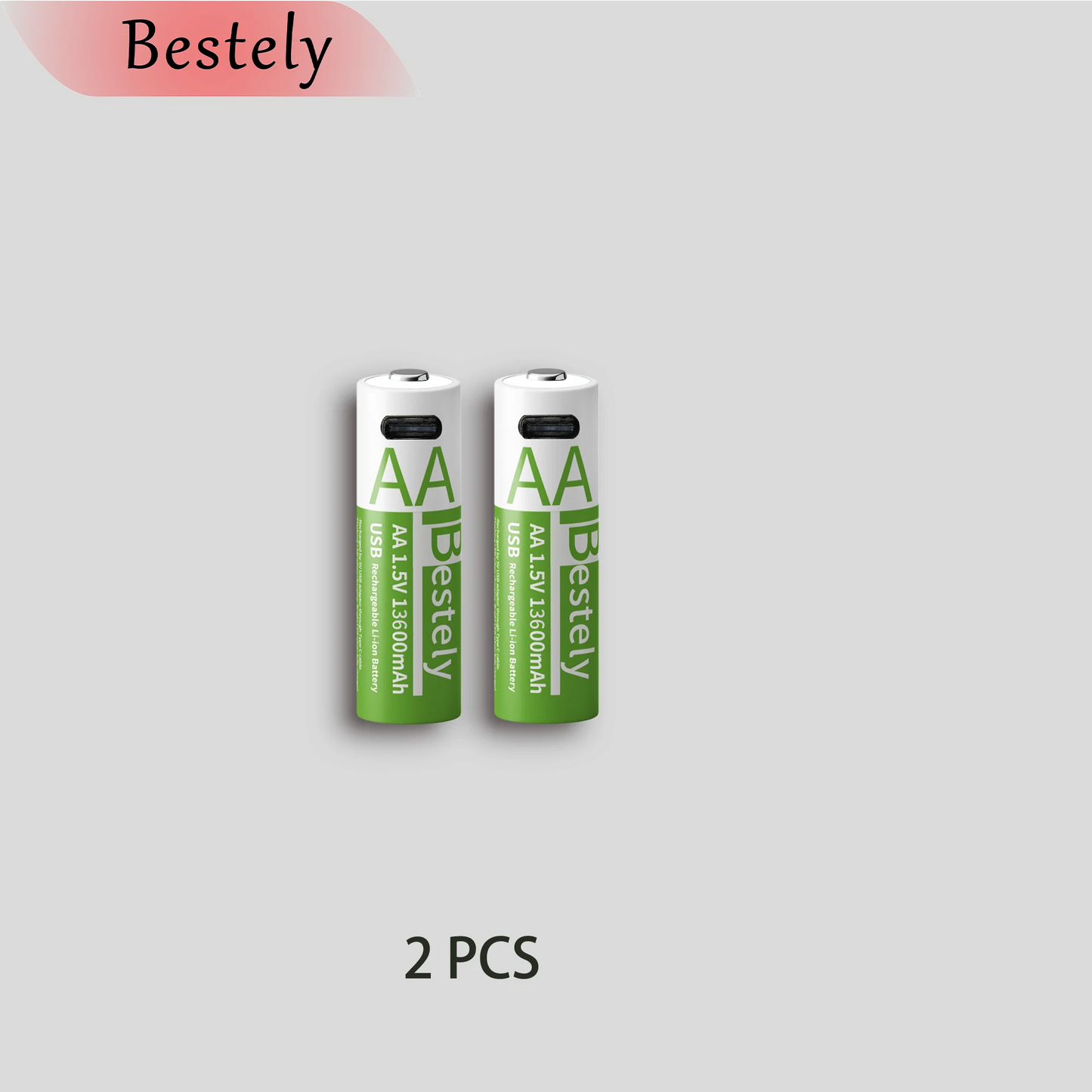 New 1.5V AA 13600mAh Rechargeable Lithium Battery Fast Charging Li-ion Akku High Capacity Batteries with USB-C Cables for Free