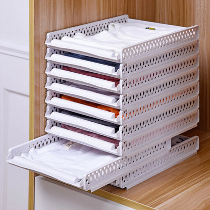 Bedroom Storage Shelves Wardrobe Closet Layered Partitions Home Drawers Organizer Stackable Storage Box Space Separation Tool