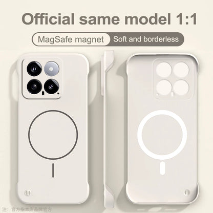 For Magsafe Frameless Magnetic Wireless Charging Phone Case For XIAOMI 14 13 13T 12 12X 11 15S 15 Pro Ultra Slim Hard Back Cover