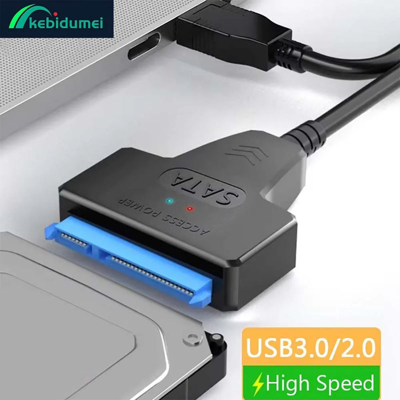 SATA to USB 3.0 / 2.0 Cable Up to 6 Gbps for 2.5 Inch External HDD SSD Hard Drive SATA 3 22 Pin Adapter USB 3.0 to Sata III Cord