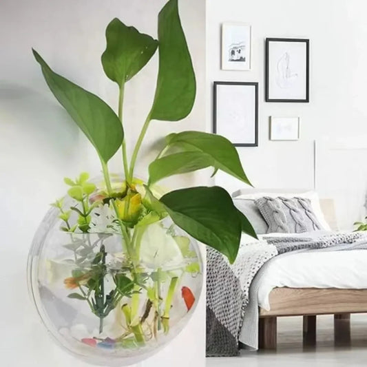 Acrylic Fish Bowl Wall Hanging Aquarium Tank Aquatic Pet Supplies Pet Products Wall Mount Fish Tank for Betta&Display fish