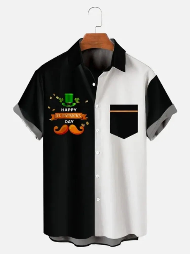 Hawaiian Shirt Men Summer 3d Coconut Tree Printed Holiday Short Sleeve Tops Tee Oversized Blouse Casual Dress