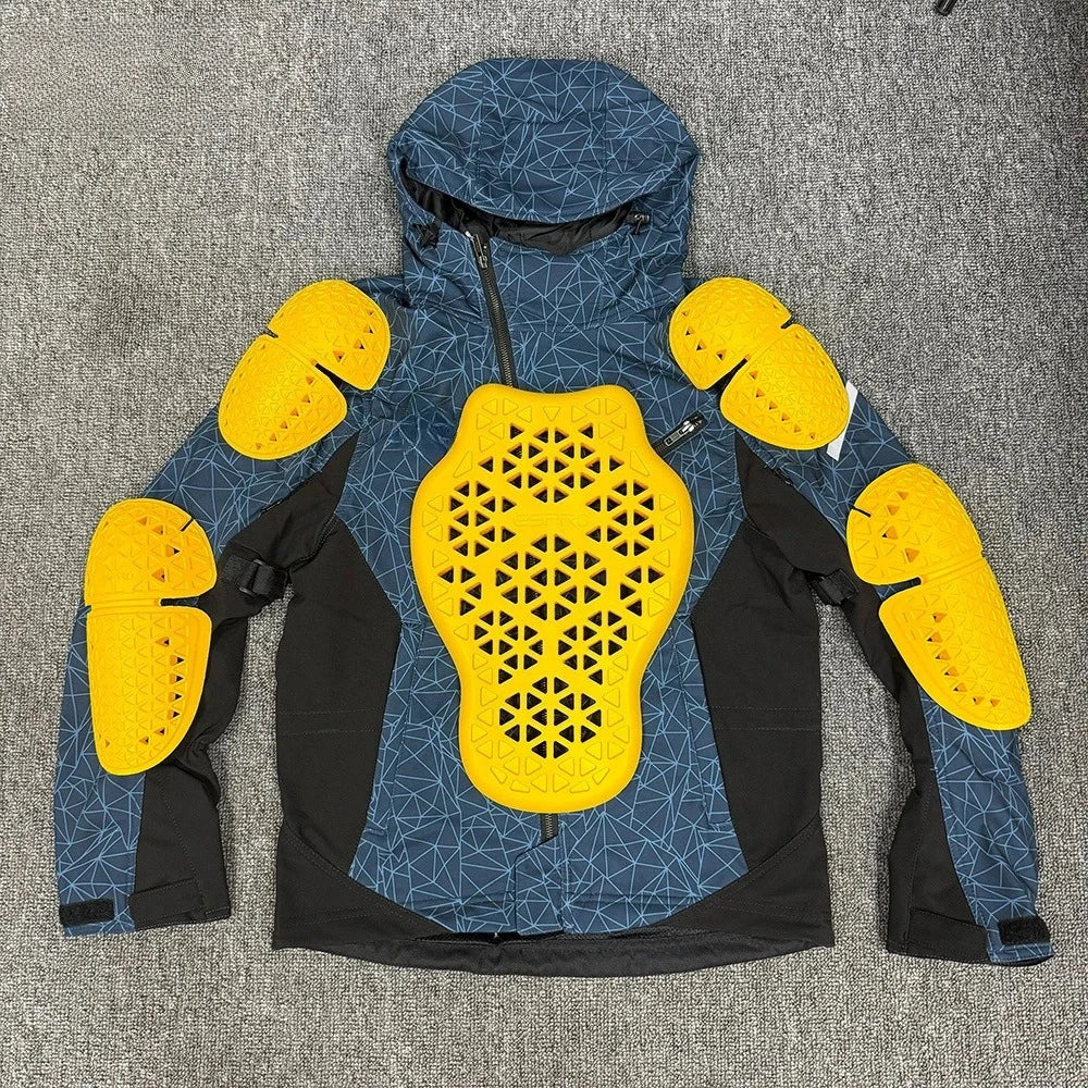Motorcycle Riding Suit with Detachable Slow-recovery Built-in Impact-resistant Protective Gear