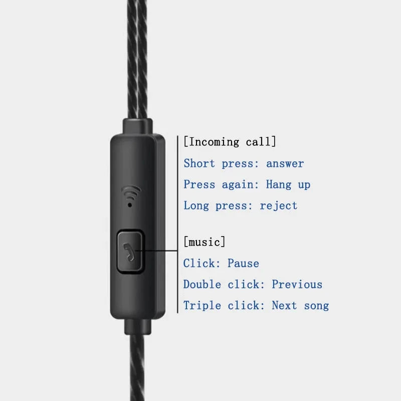 Noise Reduction Earphone Design Running Fitness Earphone Fit Sport Earbuds Headphones For Smartphone PC Laptop Compact Design