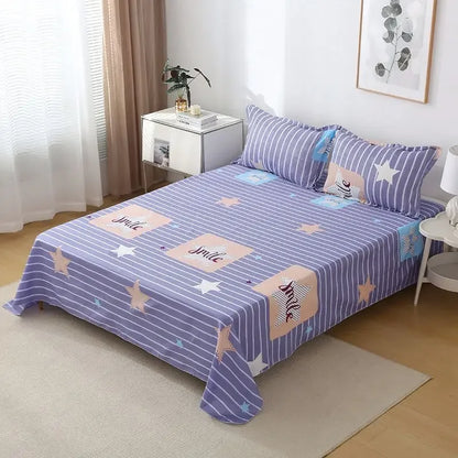 ‌Bohemian Bed Sheet Set - 400TC Mediterranean-Style Cotton with Fade-Resistant Dye for Dorm Essentials