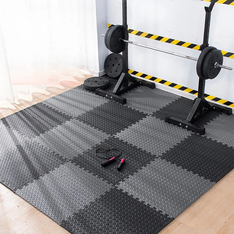 60x60cm 9 Pcs Interlocking Yoga Mat Home Gym and Yoga Equipment Protective Mat EVA Foam Non Slip Flooring Indoor Fitness