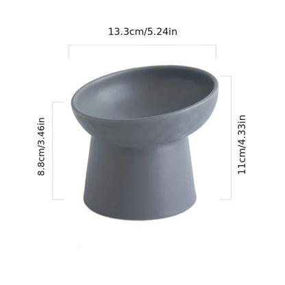 Ceramic Cat Bowl Pet Bowl High-leg Cat Bowl with Neck Protection Dog Choke-proof Bowl Dog Bowl Cat Accessories Pet Supplies