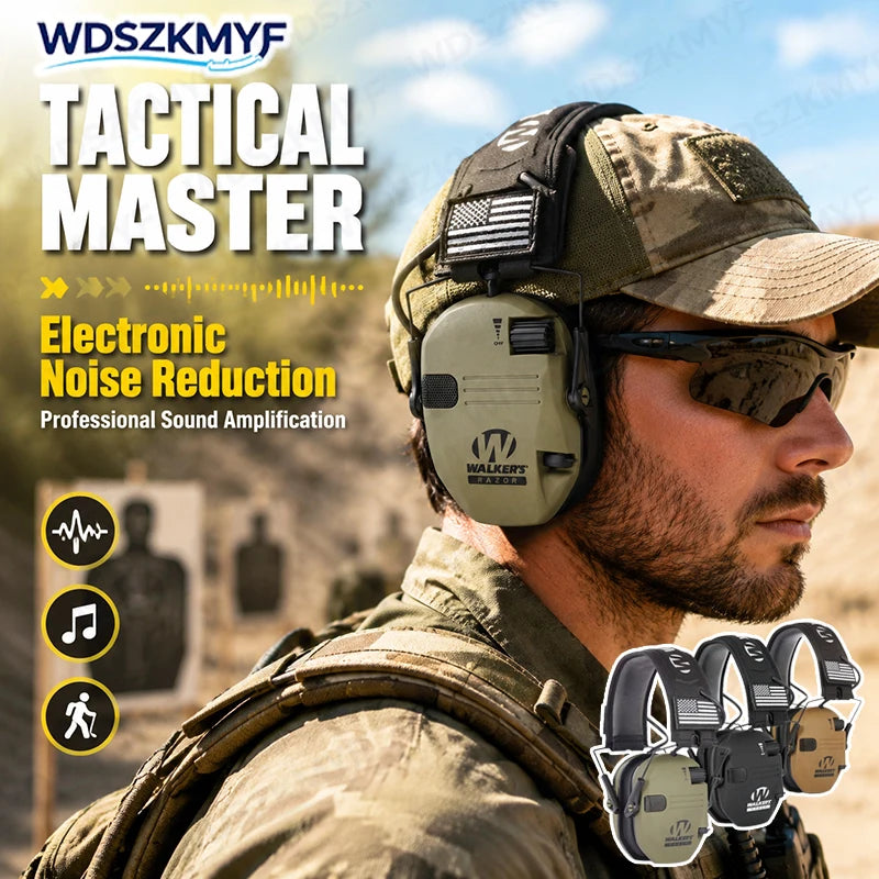 Earmuff Anti-noise Headphone Electronic Shooting Hearing Protection Headset Sound Amplification Foldable