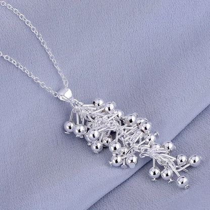 925 sterling Silver fine Grape beads pendant Jewelry set earrings necklaces for women wedding accessories party gifts