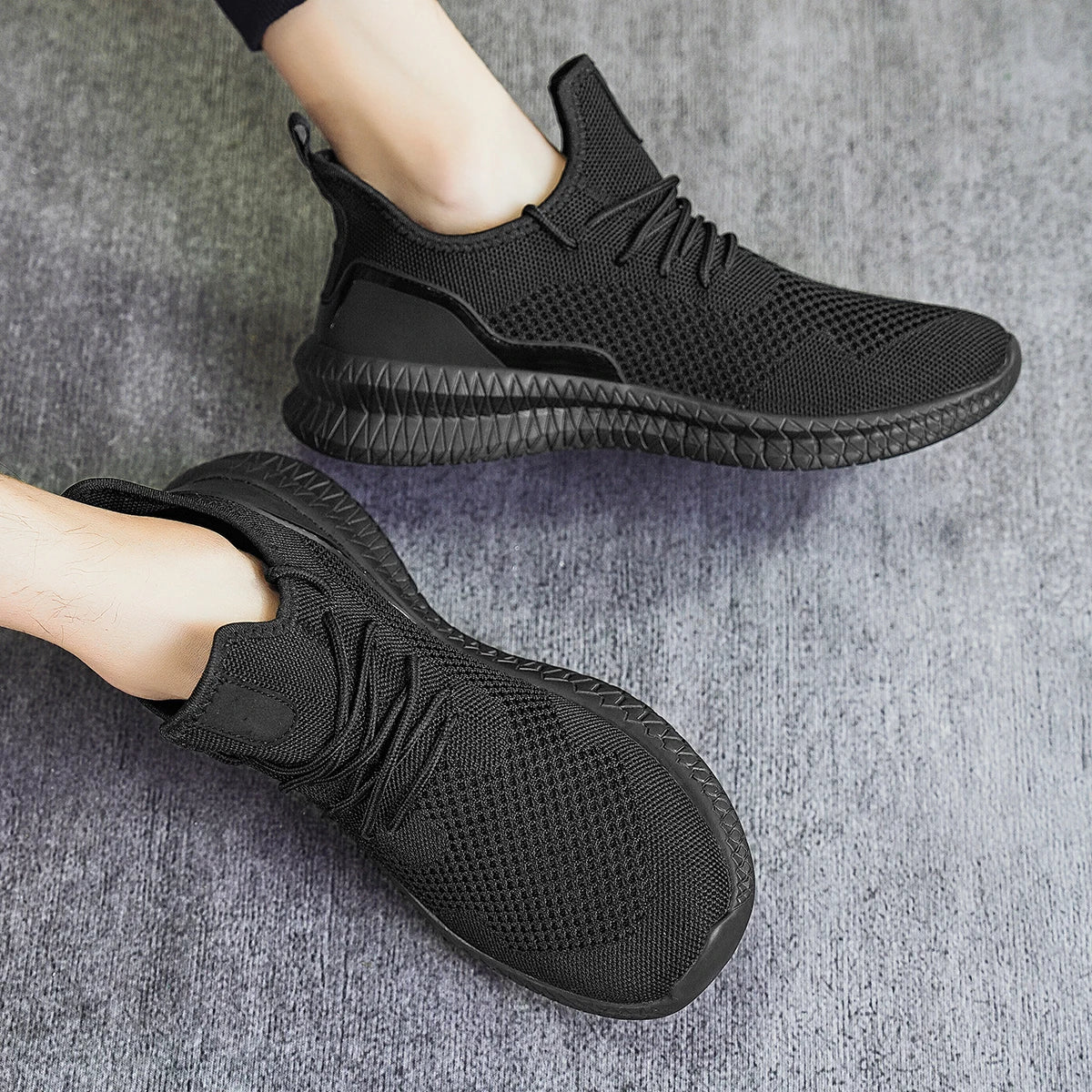 Men Casual Shoes Anti Slip Wear-Resistant Breathable Cushioning Non Slip Blocking Design Versatile Comfortable Shoes Man