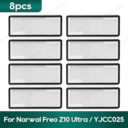 Compatible for Narwal Freo Z10 Ultra / YJCC025 Accessories Roller Brush Hepa Filter Dust Bag Mop Cloth