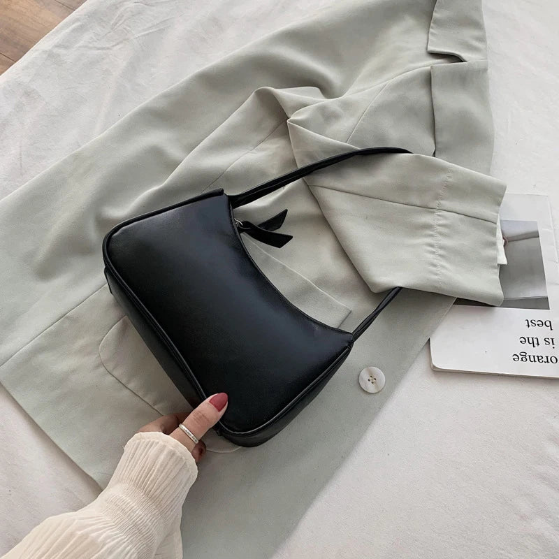 Women Underarm Bag Fashion PU Leather Crossbody Bag Trend Handbag Girl Small Shoulder Bags