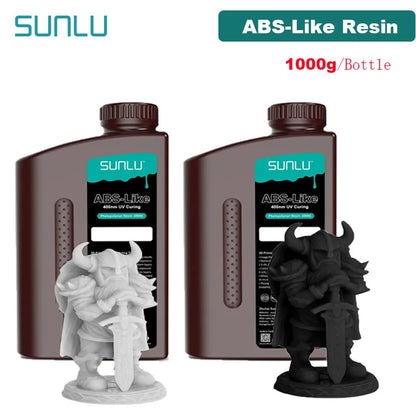 SUNLU UV ABS Like Resin 405nm 2KG 1KG/ Bottle Low Odor And Low Shrinkage For LCD 3D Printer Printing Material 3D Printing