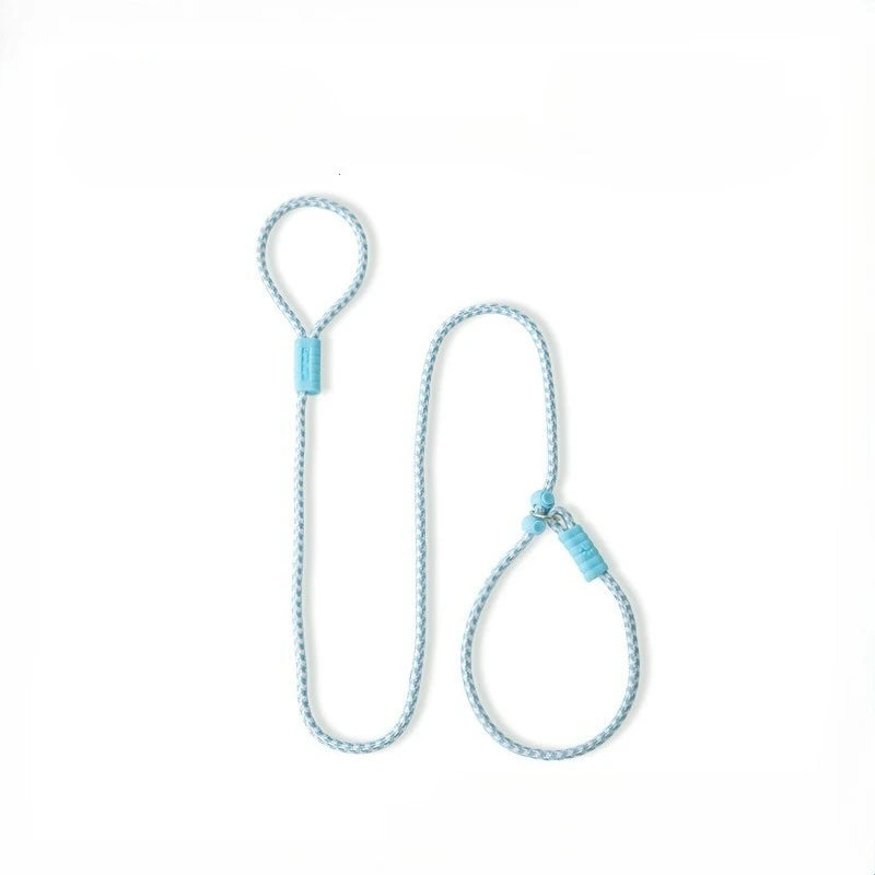 Pet Dog Training Round Rope Light Weight Nylon P Chain Collar Adjustable for Small Medium Dogs Walking Leash Pet Supplies