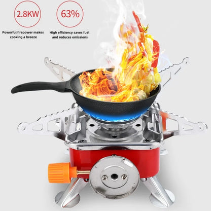 PortableMini Square Gas Stove for Camping Hiking and Travel Ultra Lightweight Folding Camping Cookware Outdoor Cooking Equipment