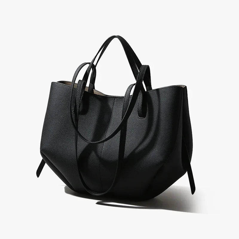 Luxury Designer Bag Women Large Capacity Leather Bucket Bag Senior Sense Crossbody Casual Broadband Shoulder Bag