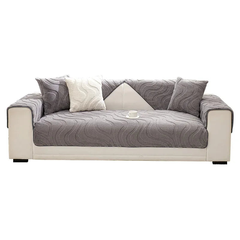 Simple Modern Sofa Cushion Autumn and Winter Light Luxury Non-Slip Sofa Plush Cover