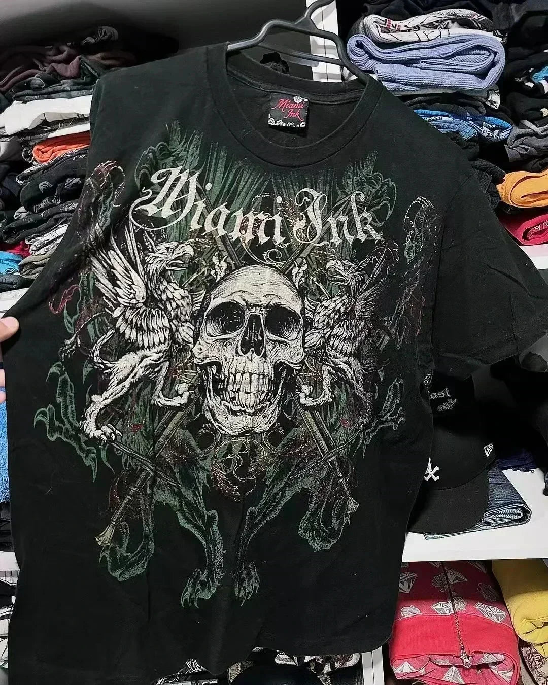 American Hip Hop Retro Loose Cotton Short Sleeve T-shirt Women Street Y2K New Casual Punk Rock T-shirt Unisex Harajuku Joker Top