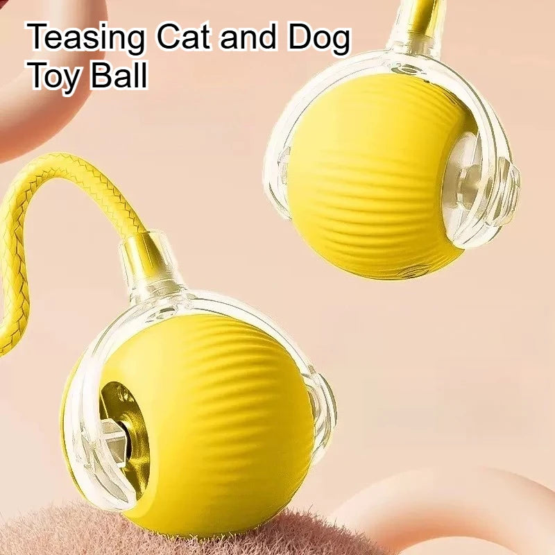 Durable Pet Toys for Dogs And Cats - Teaser Ball with Rope Jumping Ball Thud Toy for Self-Entertainment Pet Supplies