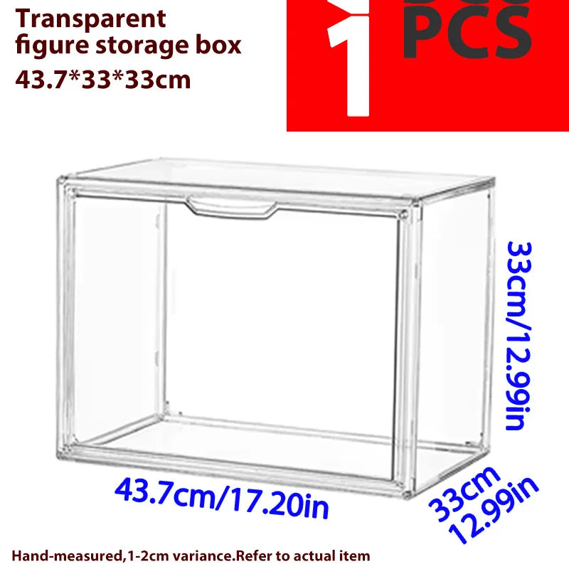 Multifunctional Foldable Storage Box Organizer for Figurines, Jewelry, Makeup, Blind Box, Bag Display – Super Big Acrylic Case