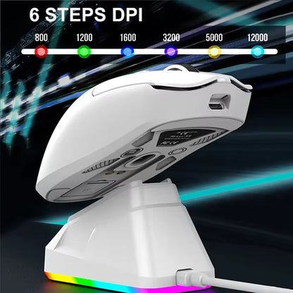 2026 NEW X11 Gaming Mouse 3-Speed DPI Esports Wireless Ergonomic Design Gaming Connection Magnetic Charging Dock RGB Lighting