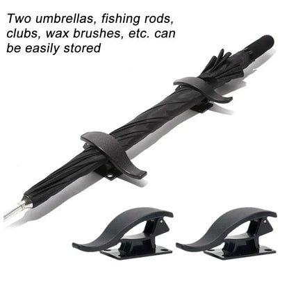 2Pcs Universal Car Umbrella Storage Organizer Holders Multi-Purpose Trunk Mount Seat Back Hooks Auto Accessories