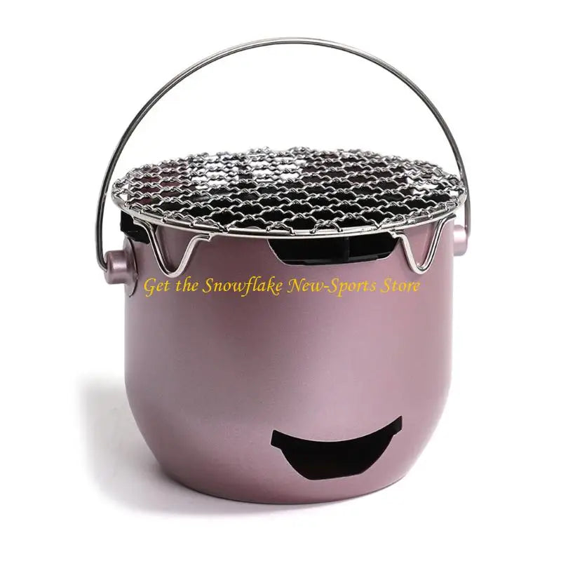 E56D Portable Camping Small Carbon Stove For Indoor Outdoors Camping Picnics Enduring