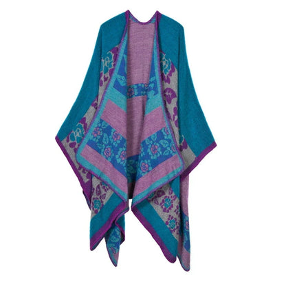 Winter Fashion Poncho Women Capes Scarf Imitation Cashmere Ladies Scarves Warm Shawls Wraps Woman Ponchos Bufanda Mujer Foulard