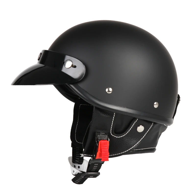 Motorcycle half helmet unisex retro personalized helmet for boys and girls motorcycle for all seasons riding and cruising