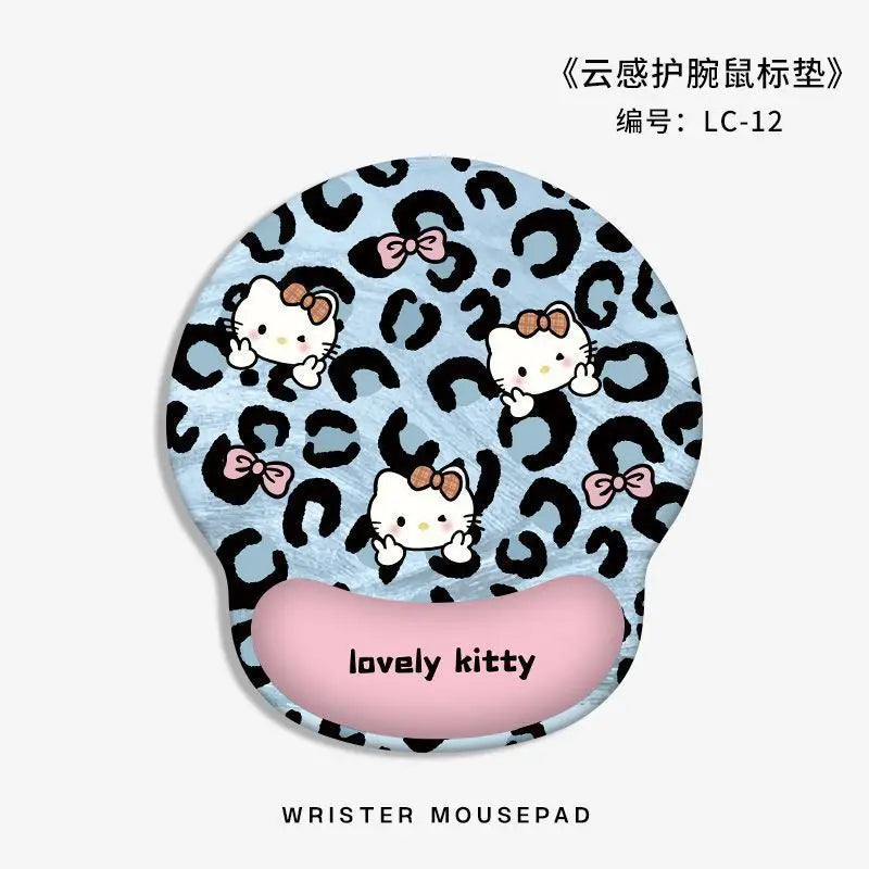 Cartoon mouse pad for girls, with a wrist rest, memory foam hand support, and a thickened wrist rest; suitable for office and ga