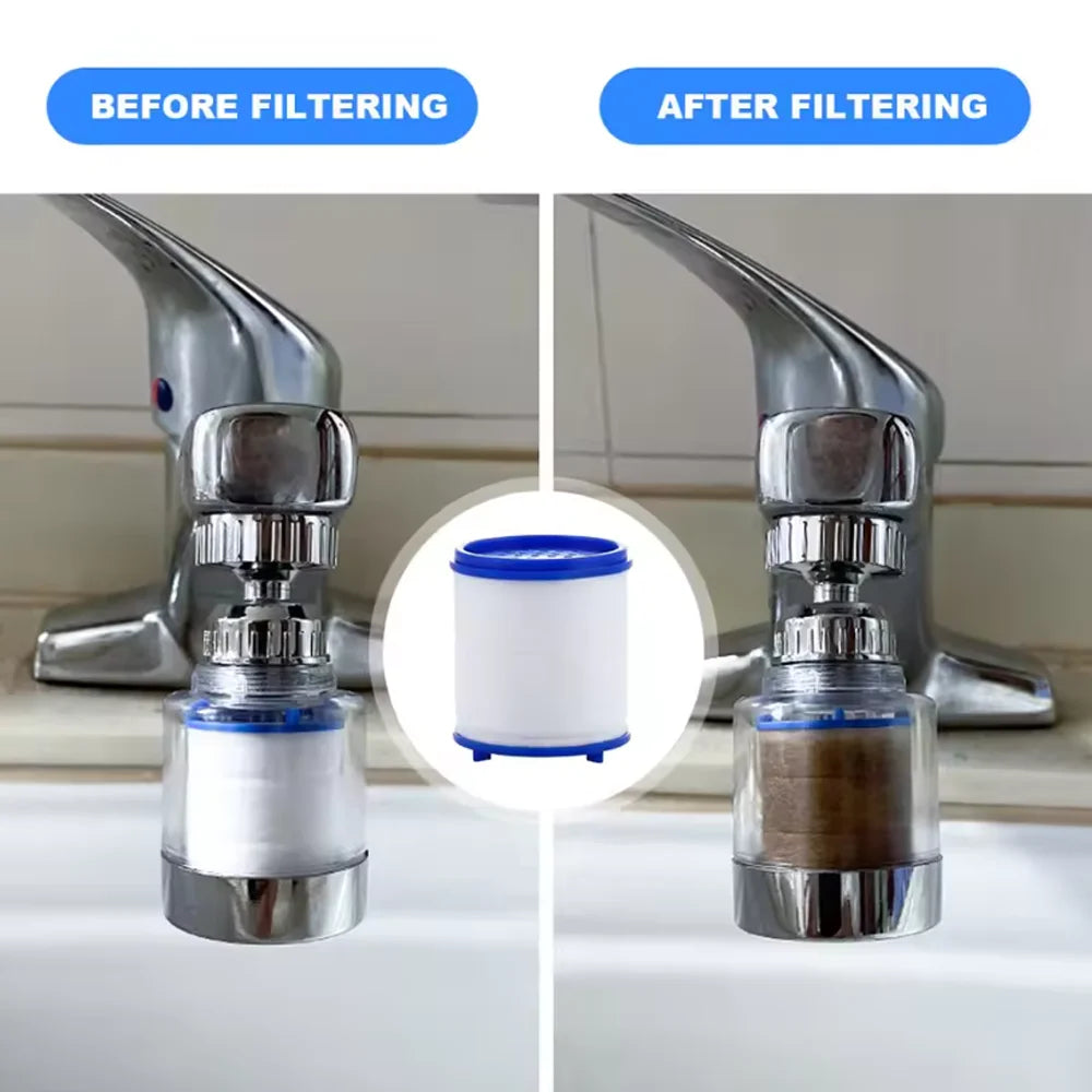 360 Degree Rotating Faucet Filters Bubbler Mount Anti-splash for Household Kitchen Bathroom Faucet Water Clean Filter Purifier