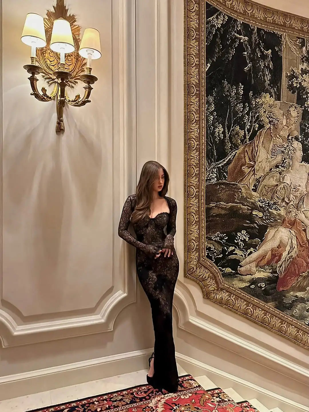 Sexy Lace Patchwork Strapless Dress Women Sleeveless Off-shoulder Backless Waist Cinching Slim Dresses Lady Evening Party Gowns