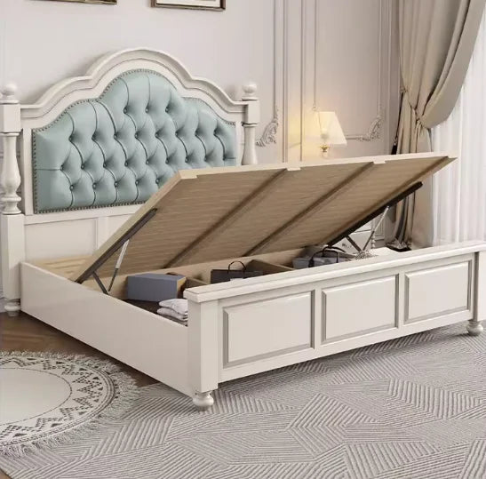 Bedroom White Bed Aesthetic Teenage Girls Double Luxury Bed Frame Lounge Platform Camarotes Para Dormitorio House Accessories
