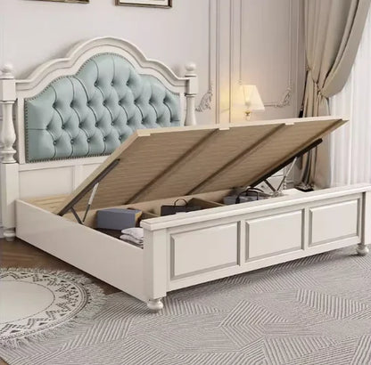 Bedroom White Bed Aesthetic Teenage Girls Double Luxury Bed Frame Lounge Platform Camarotes Para Dormitorio House Accessories