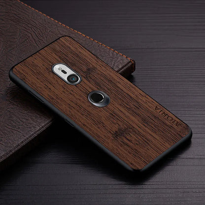Case for Sony Xperia XZ3 funda bamboo wood pattern Leather skin phone cover Luxury coque for sony xperia xz3 case capa