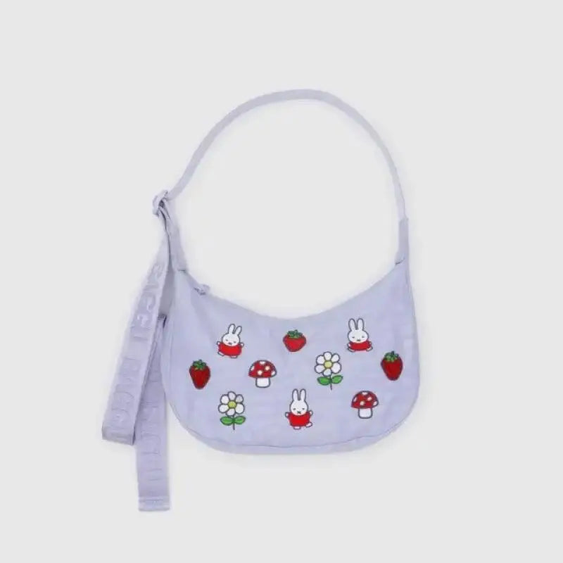 Miffy Embroidered Underarm Bag Cartoon Cute Shoulder Bag Large Capacity Handbag Kawaii Anime Printed Bag Holiday Gift