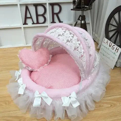 Pet Cradle Bed Dog'S Lace Nest For High-End Comfort Dog Bed Luxury Pet Bed