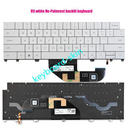 New US white /black backlit Keyboard For Dell XPS 13 9345 P189G,XPS 13 9320 9340 9350 P151G (2024-2025 Year) laptop