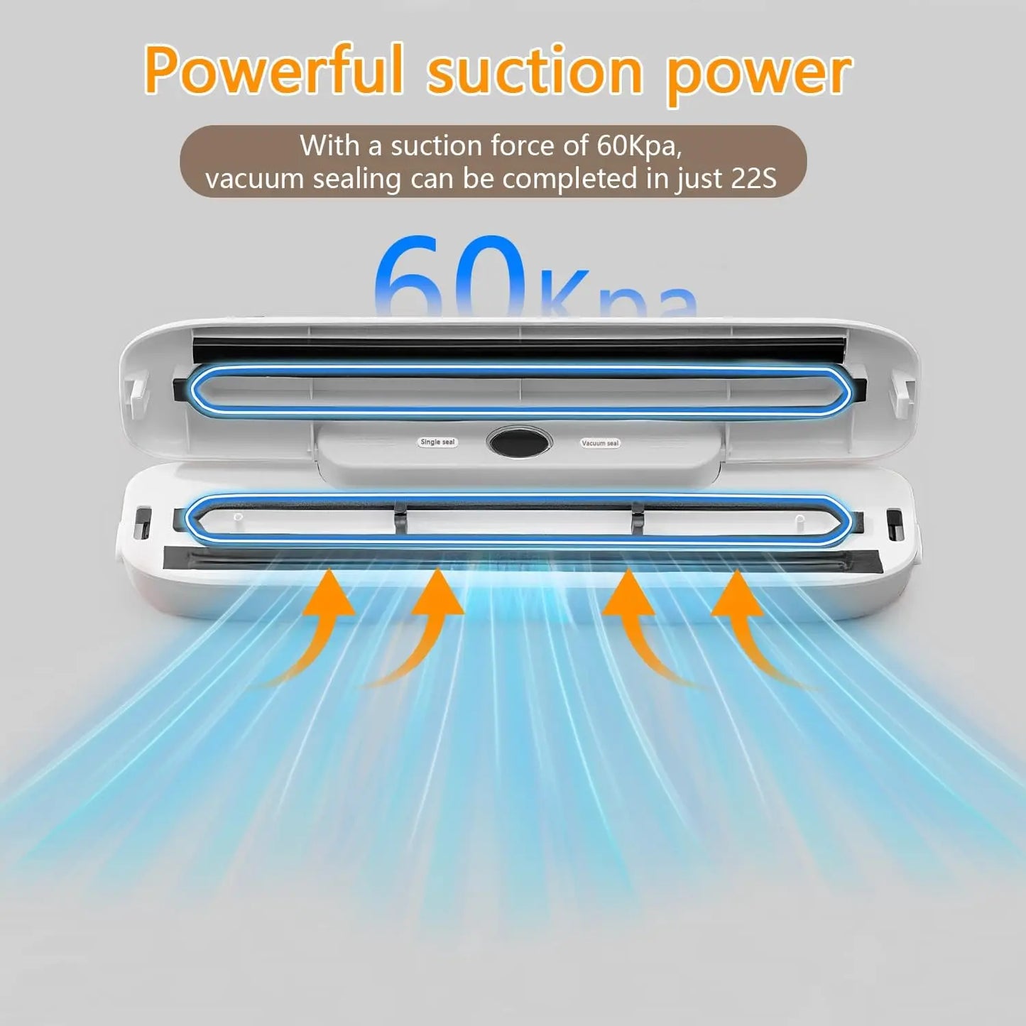 Electric Food Vacuum Sealer Machine And Storage Bags One Touch Fast Vacuuming For Wet Or Dry Food Kitchen Vacuum Sealing Machine