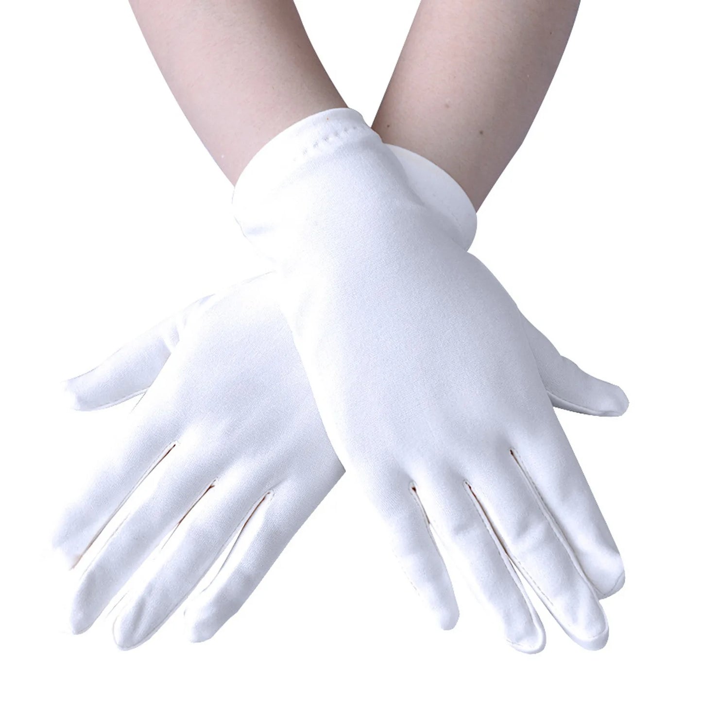 Woman Gloves Work Gloves Milk Silk Gloves Solid Color Non-Slip Household Gloves Breathable Serving Waiters Mittens