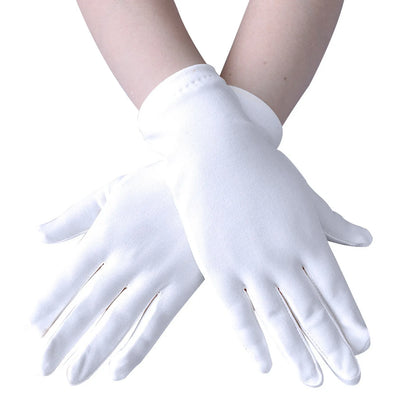 Woman Gloves Work Gloves Milk Silk Gloves Solid Color Non-Slip Household Gloves Breathable Serving Waiters Mittens