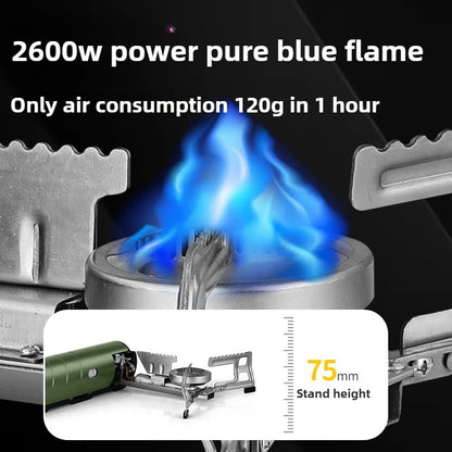 Outdoor Accessories: Folding Gas Stove Lightweight Portable Stove with One-Second Expansion for Camping Hot Pot Tea Stove