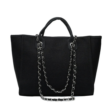 2025 Female Large Capacity New European American Bucket Bag Handheld Single Shoulder Diagonal Cross Chain Tote Bag