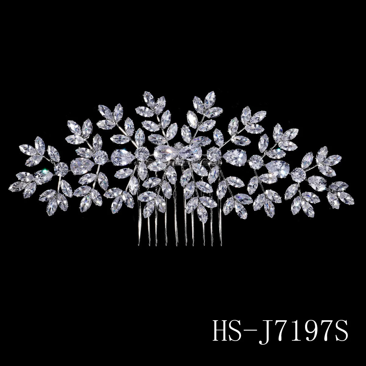 New Luxury Zirconia Bridal Hair Comb Sparkling Handmade Hair Comb for Women Wedding Headpieces Jewelry Accessories