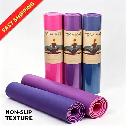 Fitness Yoga Mats Anti-slip Sport 6MM TPE Mat Blanket Exercise Yoga Pilate Gymnastics Mat Equipment Floor Work 6MM Thick TPE